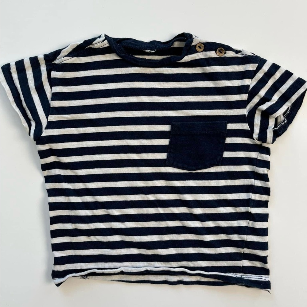 Striped Navy and White Kids Shirt